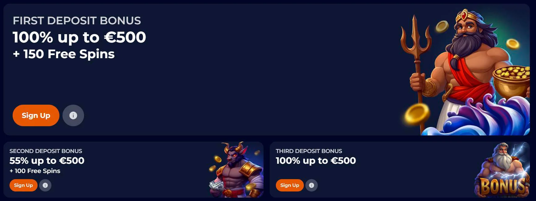 deposit package ninecasino